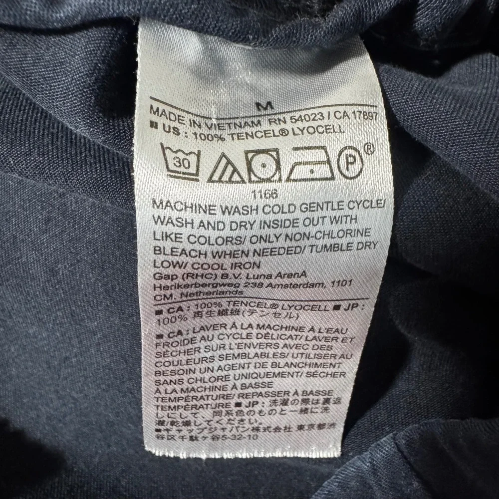 Banana Republic Mens Navy Blue Tencel Cargo Jogger Pants Size Medium Drawstring
